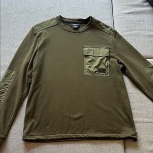 DKNY Khaki Long Sleeve Top with Pocket